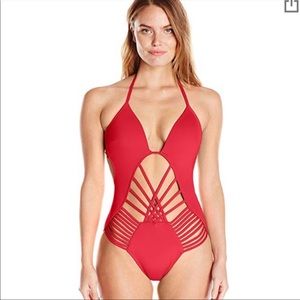 Kenneth Cole Sexy Strappy One Piece Swimsuit